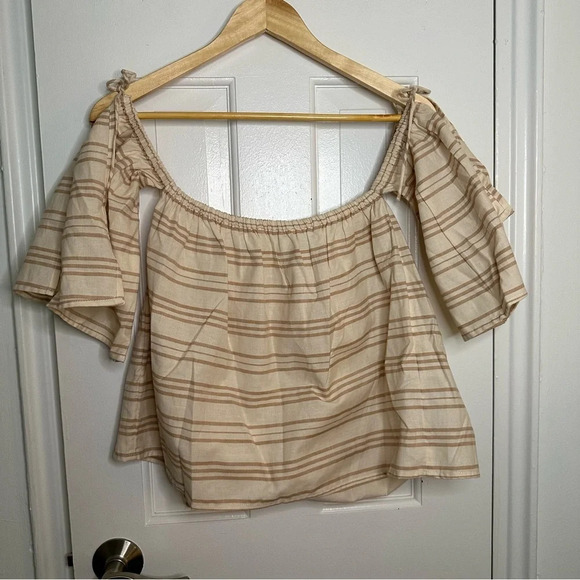 BILLABONG Women's Match Up Top Off the Shoulder Women’s Medium Flutter Boho - Picture 3 of 8